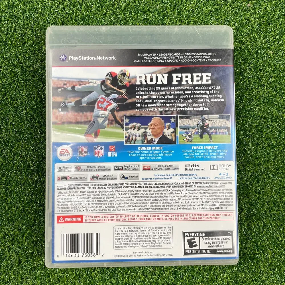 Madden NFL 25 (Sony PlayStation 3, 2013) PS3 Complete CIB